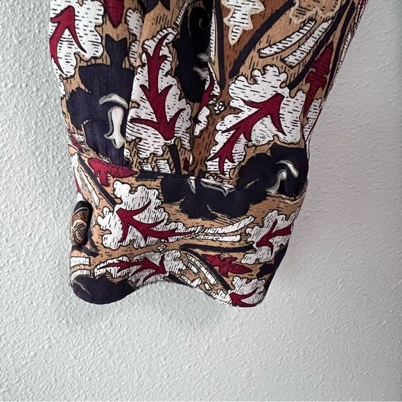 Tess Vintage Button Up Long Sleeve 100% Silk Blouse Size 8 - Picture 6 of 8